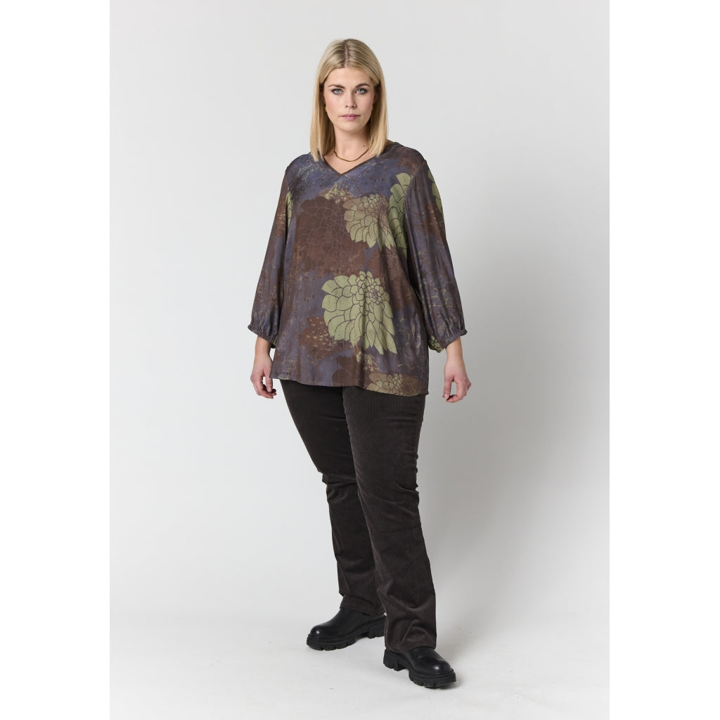 Studio SEmmy Blouse Blouse Brown green mix