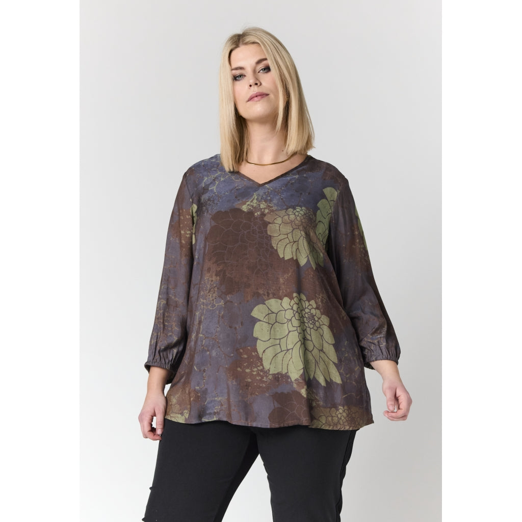 Studio SEmmy Blouse Blouse Brown green mix
