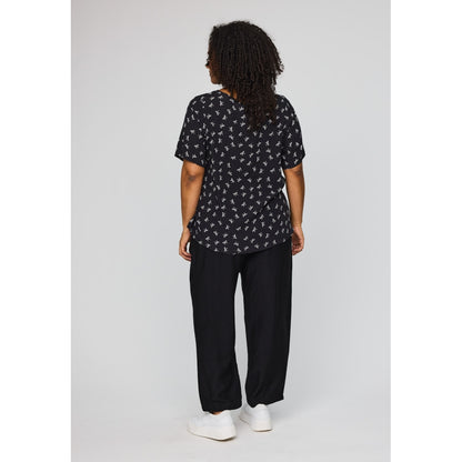 Studio SEsther Blouse Blouse Black with white