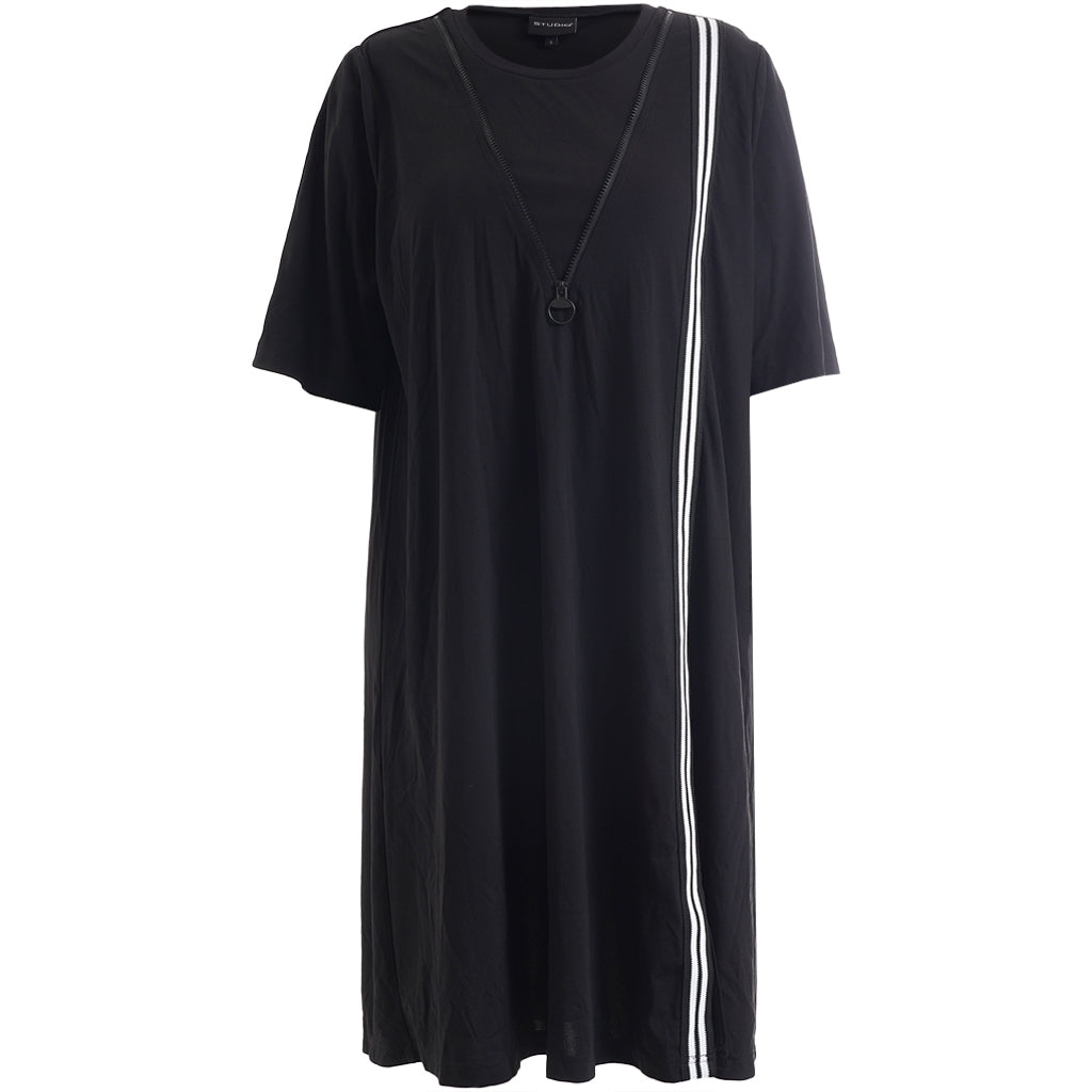 Studio SFenja Dress with white tape Dress Black