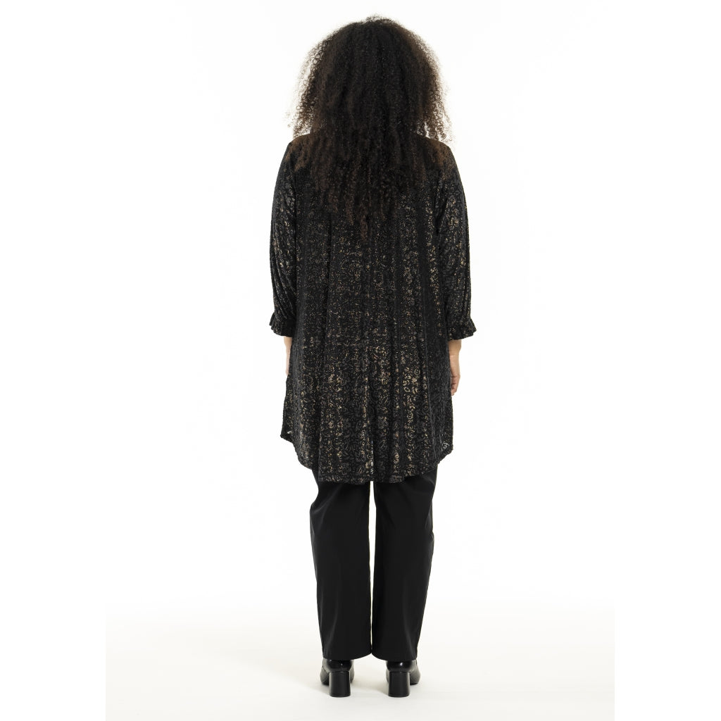 Studio SHarriet Tunic Tunic Black with gold flock