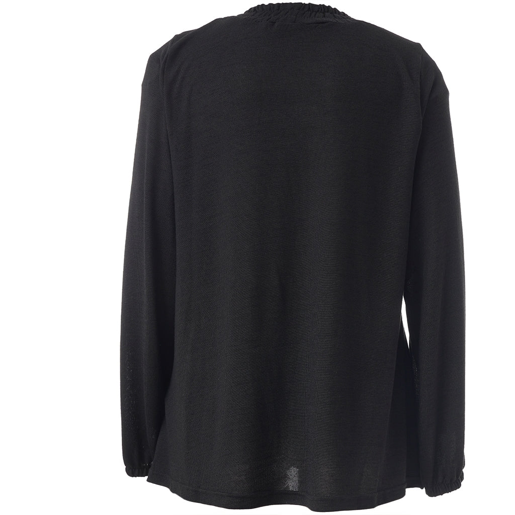 Studio SIden turtle neck blouse Blouse black with white flowers