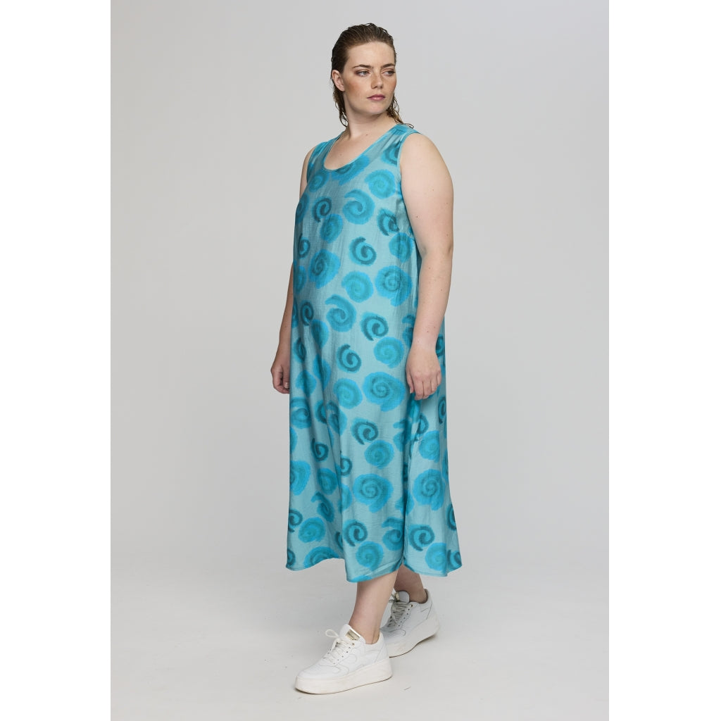 Studio SIdun Long Dress Long Dress Blue with blue roses