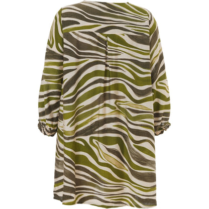 Studio SIlsa Tunic Tunic Offwhite with green pattern