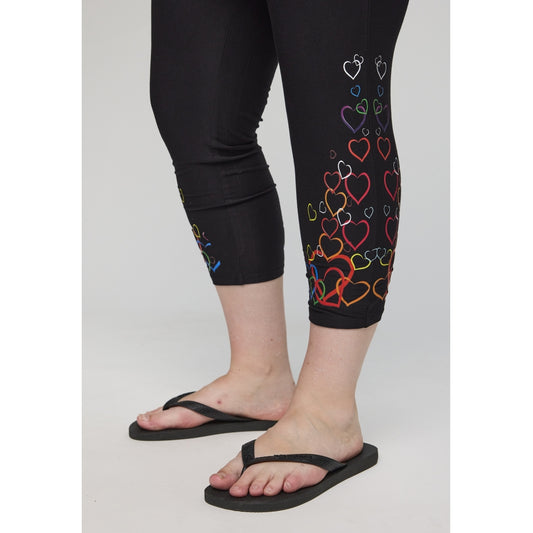Studio SIrene Leggings Leggings Black with heart print