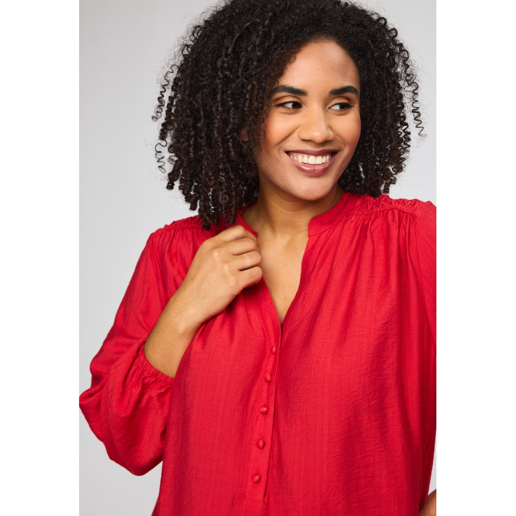 Studio SIsla Tunic with smock Tunic Red