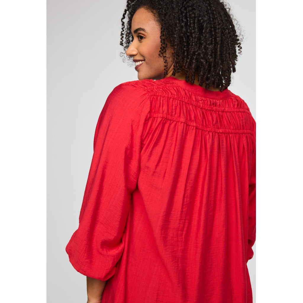 Studio SIsla Tunic with smock Tunic Red