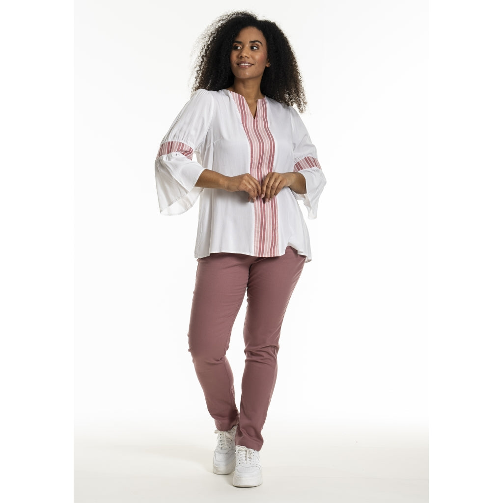 Studio SJamila shirt Shirt Offwhite + rosa stripes