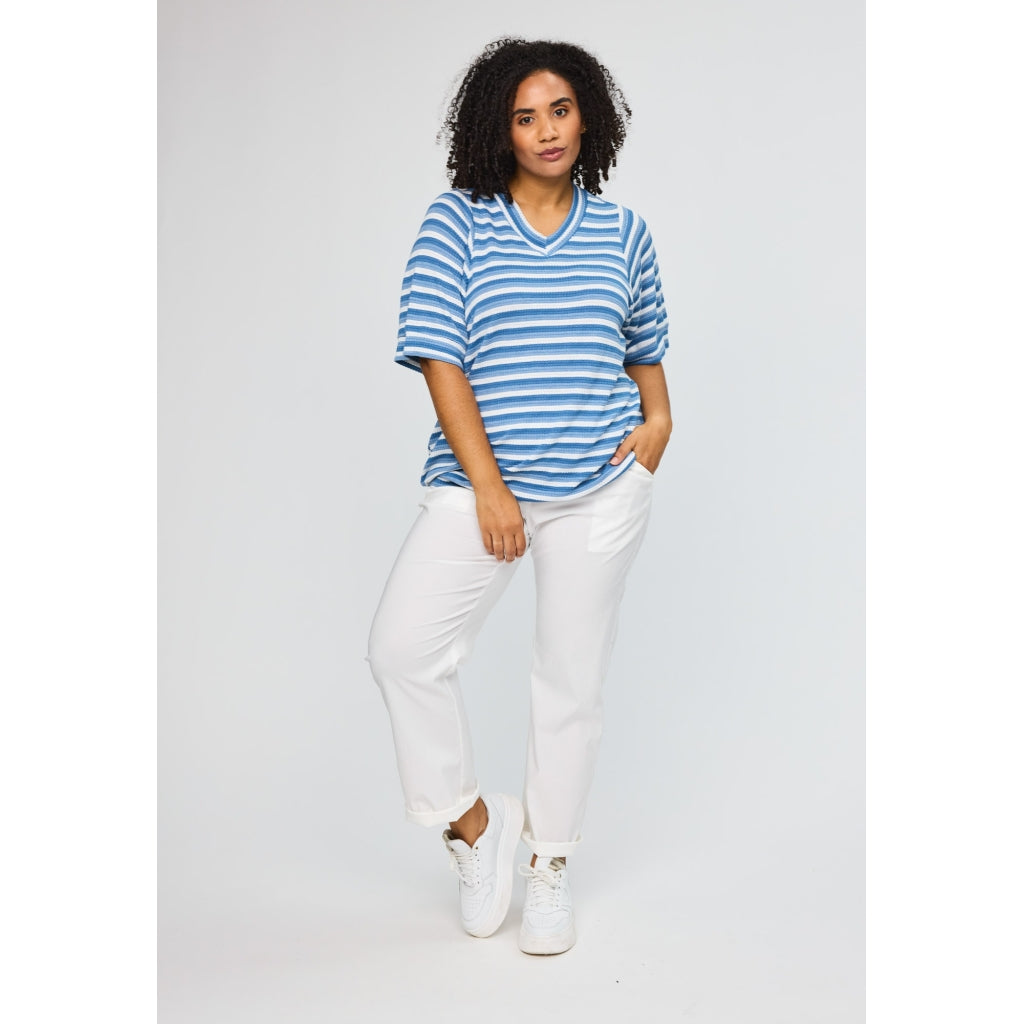Studio SJessia Blouse Blouse Blue white stripe