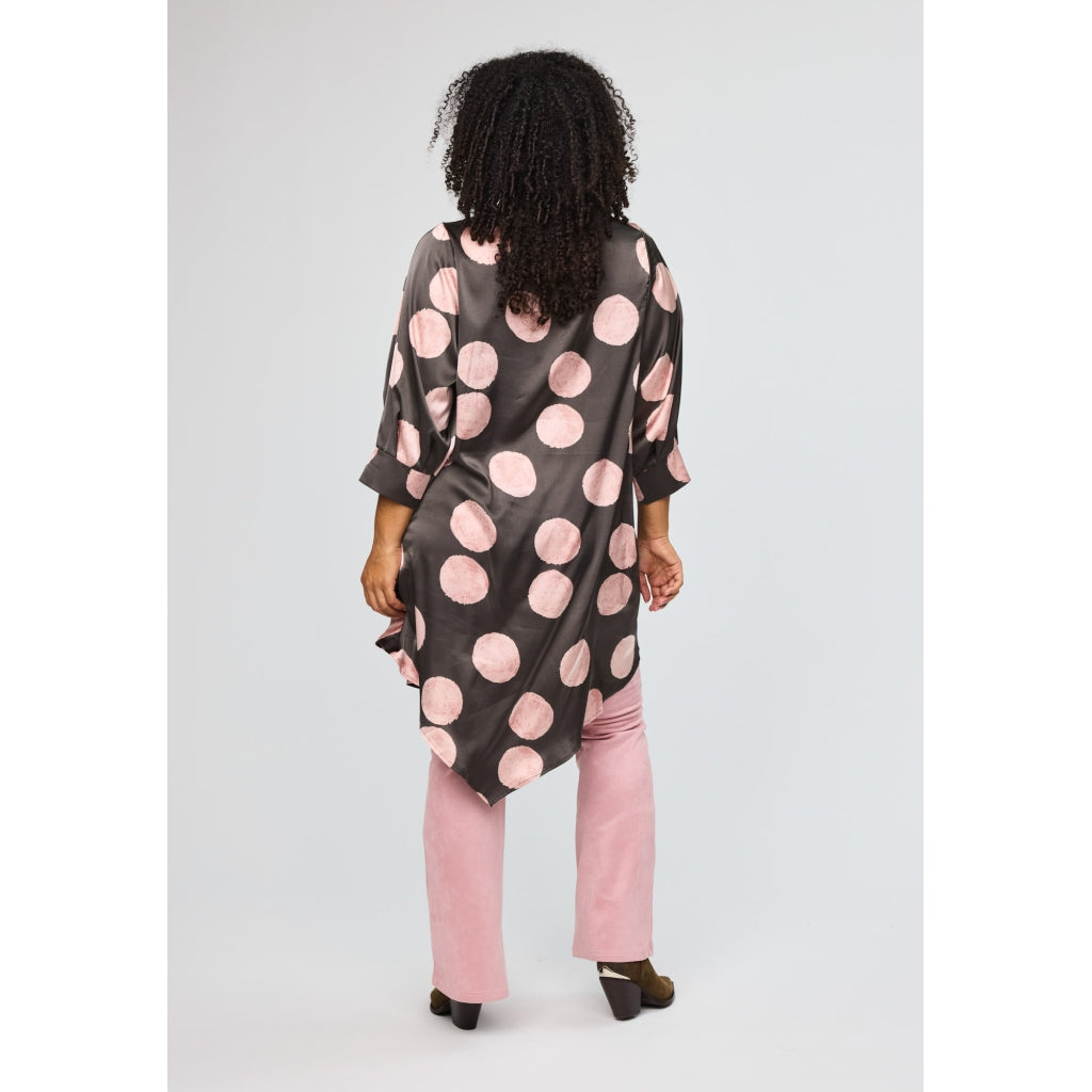 Studio SJuline Tunic Tunic Black with rose large dot