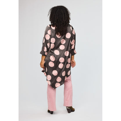 Studio SJuline Tunic Tunic Black with rose large dot