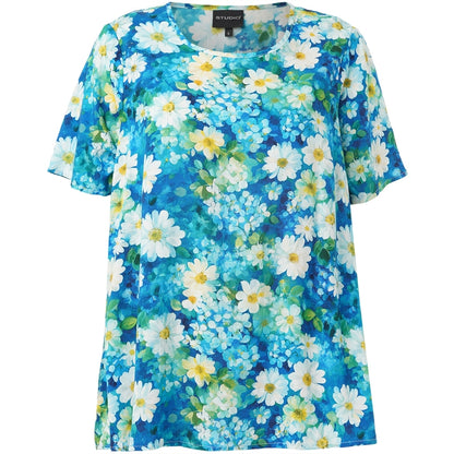 Studio SKimma Blouse Blouse Blue garden with white flowers