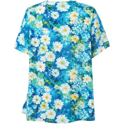 Studio SKimma Blouse Blouse Blue garden with white flowers