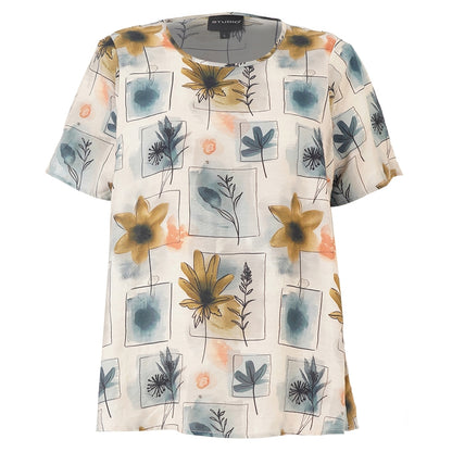 Studio SKimma Blouse Blouse Sand with square details