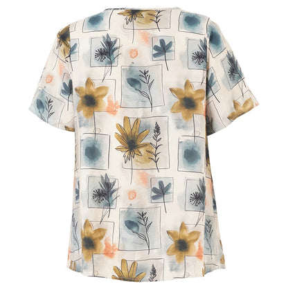 Studio SKimma Blouse Blouse Sand with square details