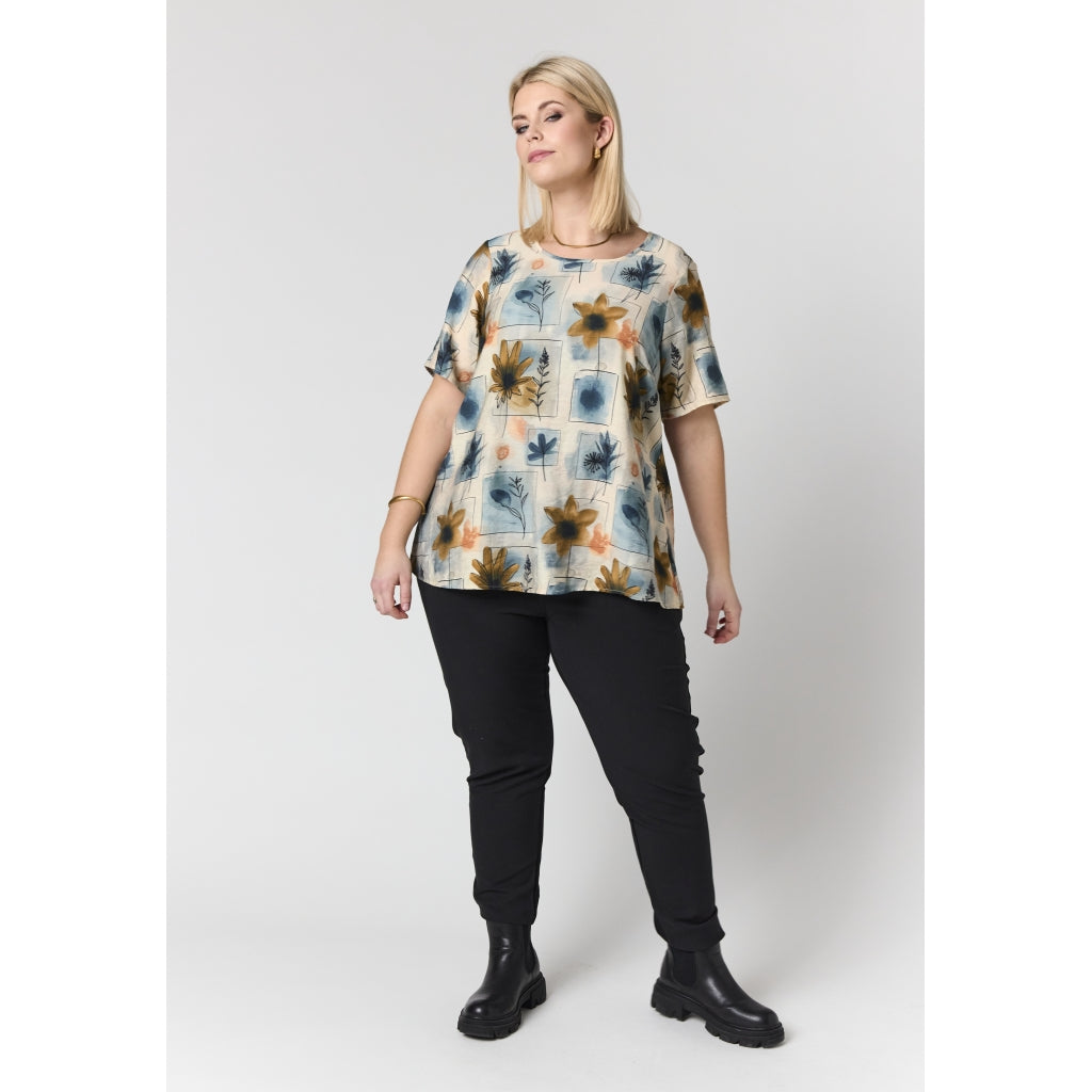 Studio SKimma Blouse Blouse Sand with square details