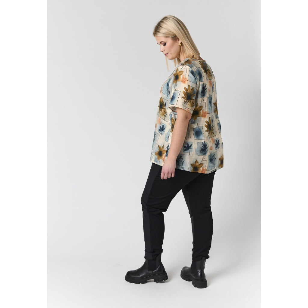 Studio SKimma Blouse Blouse Sand with square details