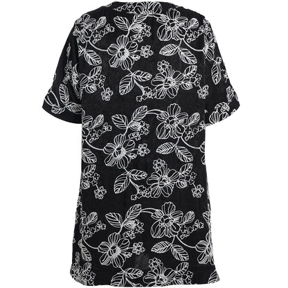 Studio SKira Shirt Shirt Black with white embroidery