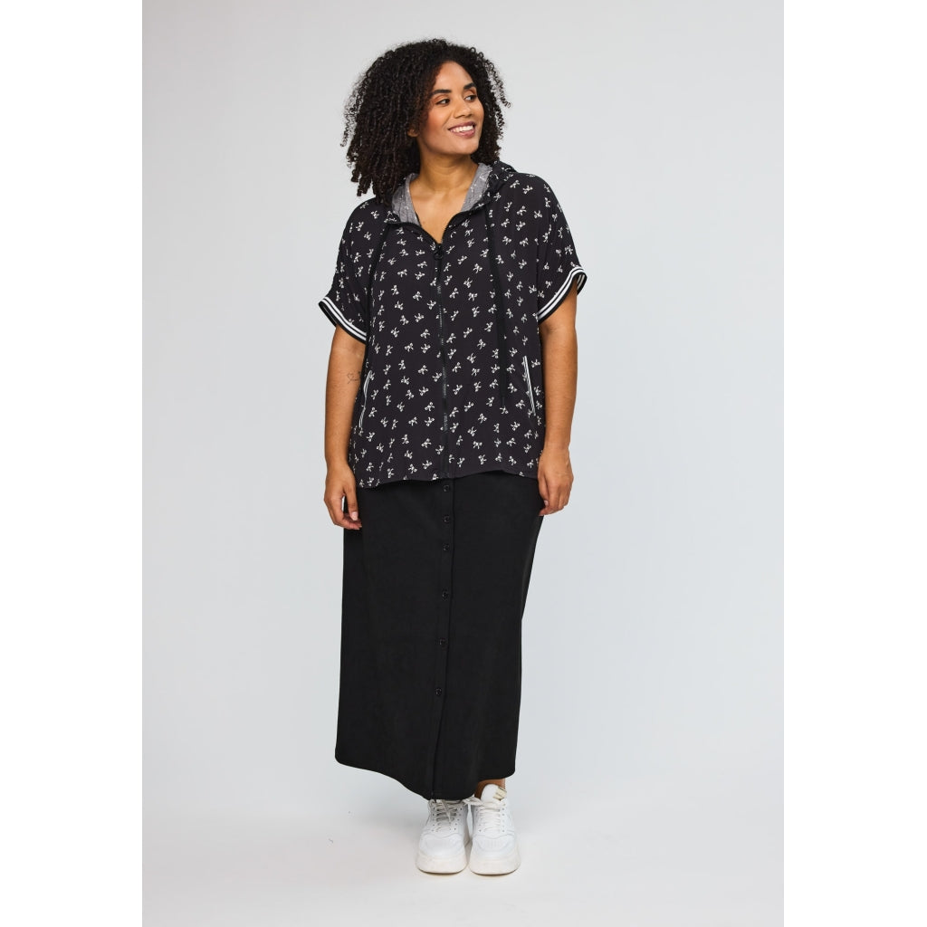 Studio SLilia vest with zipper Vest Black with white