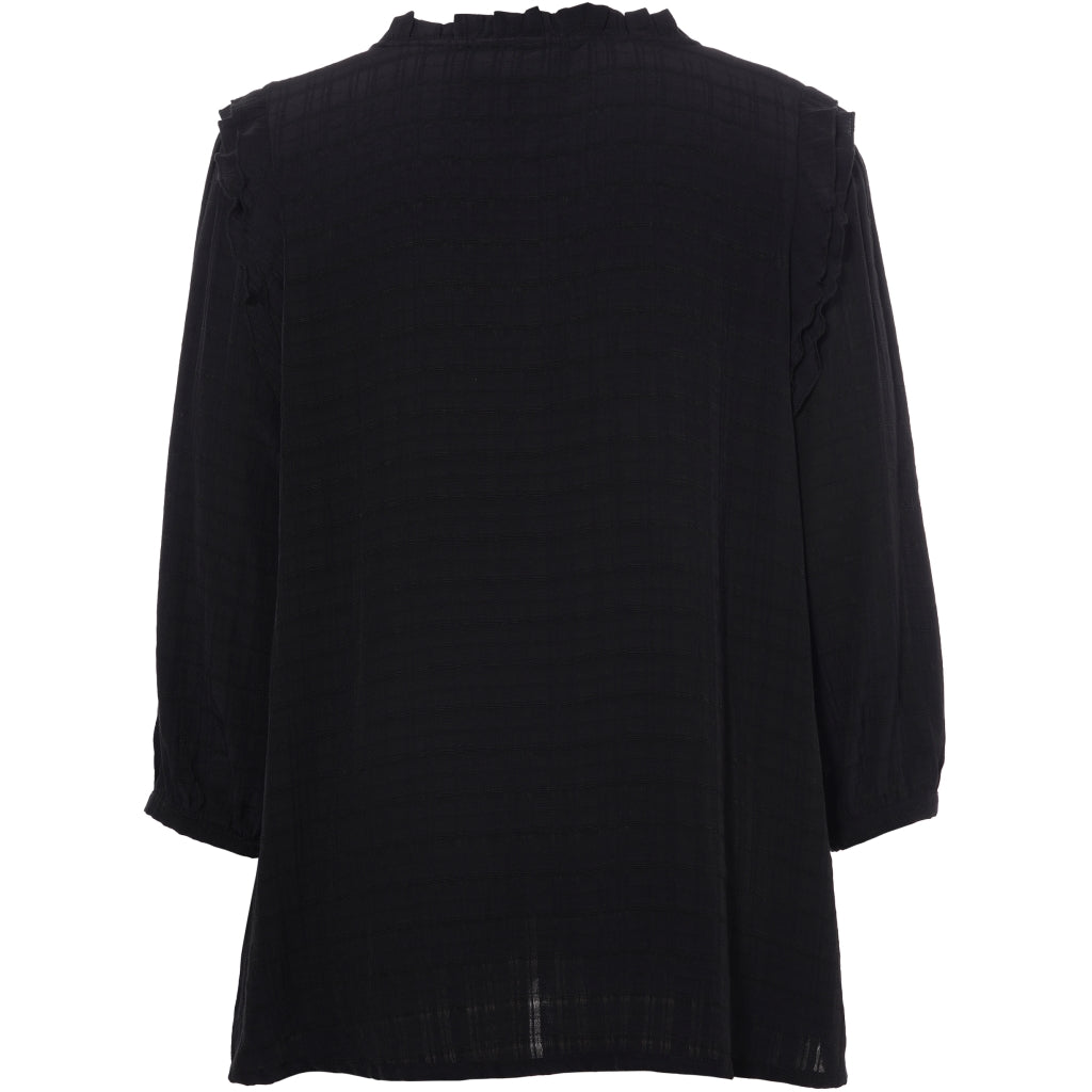 Studio SLilly Shirt with flounces Shirt Black