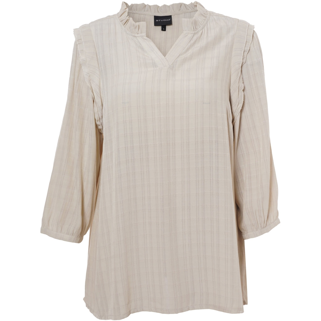 Studio SLilly Shirt with flounces Shirt Sand