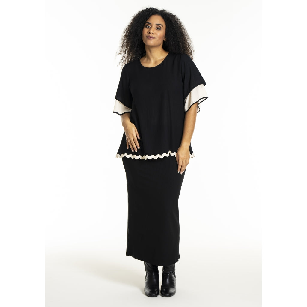Studio SLone Blouse Blouse Black + Offwhite