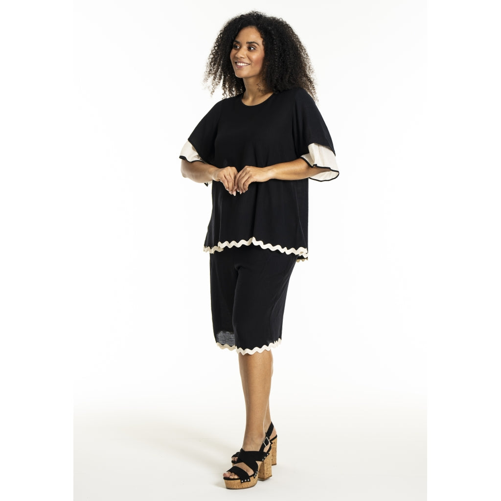 Studio SLone Blouse Blouse Black + Offwhite