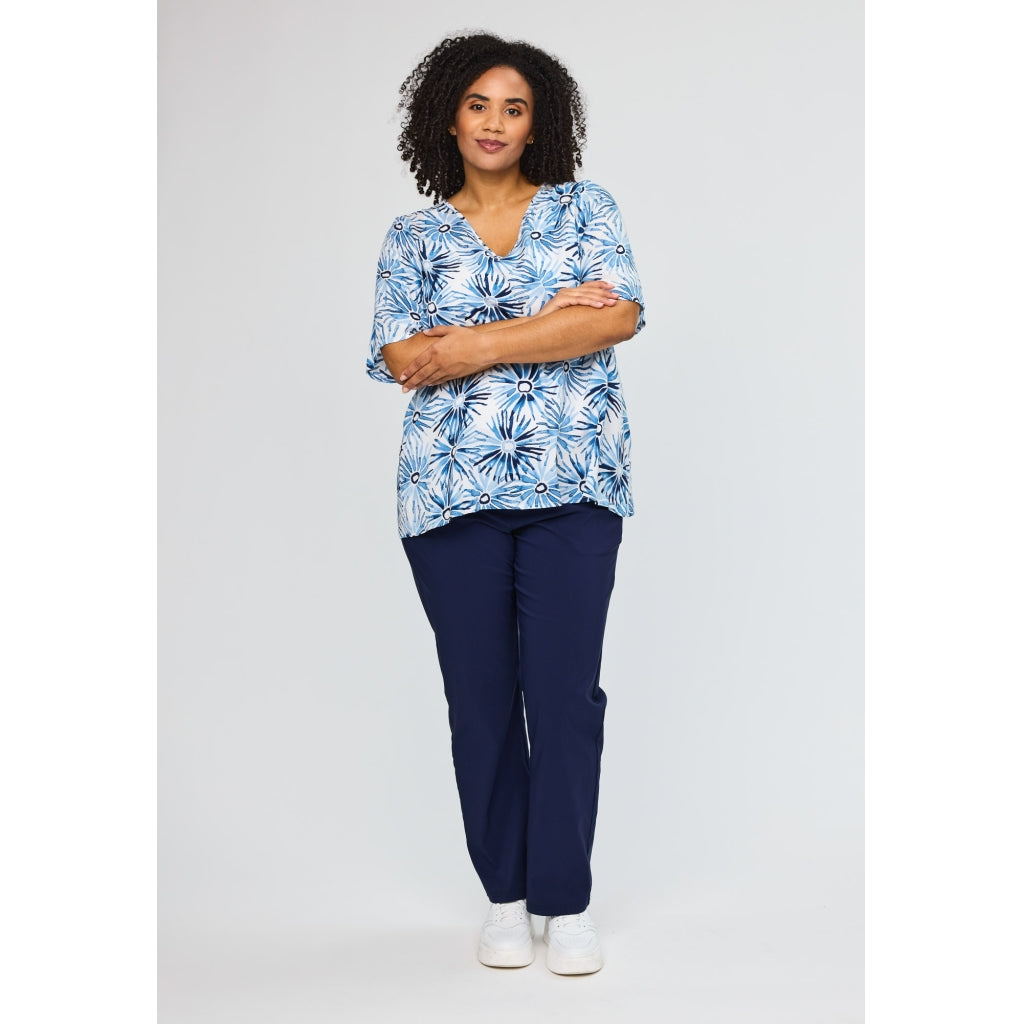 Studio SLone Blouse Blouse White/blue flower