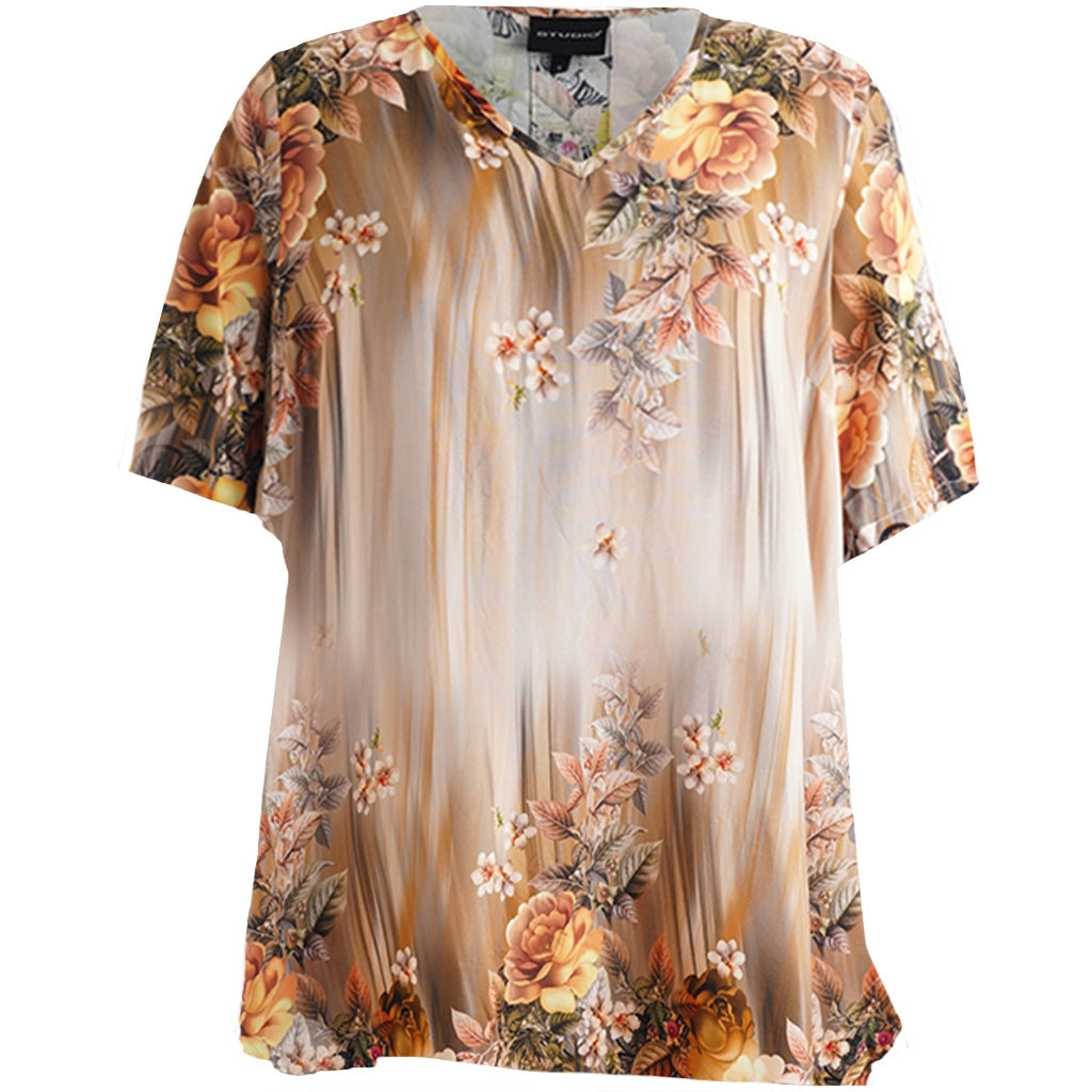 Studio SLone Blouse Blouse Sand board with flowers