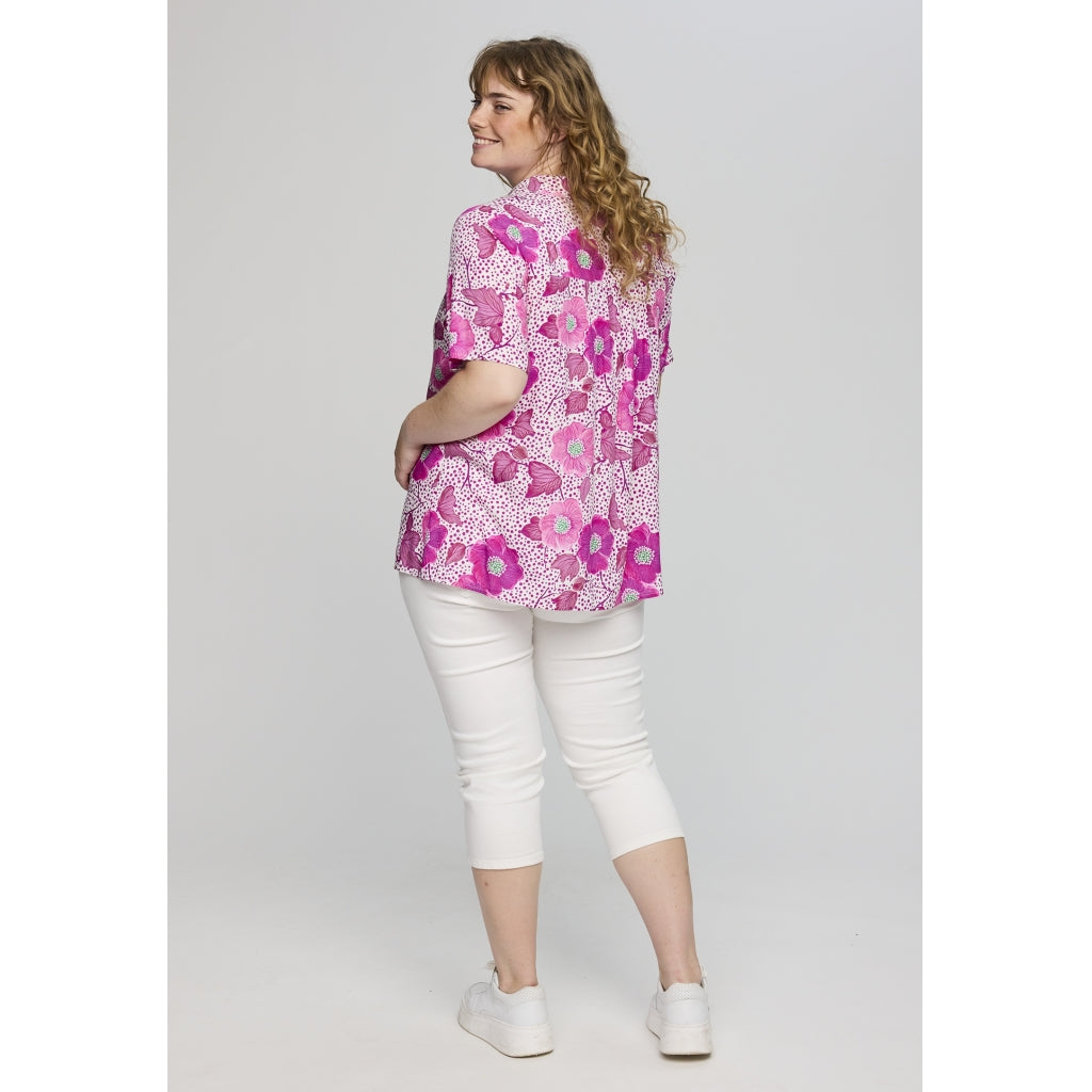 Studio SLonny Blouse Blouse White with pink flowers