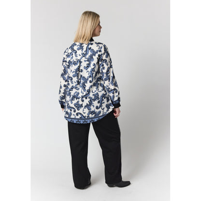 Studio SNicolette Shirt Shirt White with blue black board fabric