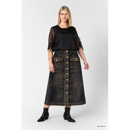 Studio SNoa Skirt Skirt Blue with gold spray