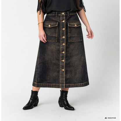 Studio SNoa Skirt Skirt Blue with gold spray