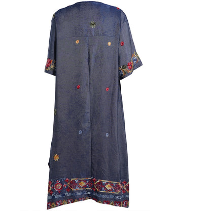 Studio SNoella Dress Dress Blue denim with red embroidery