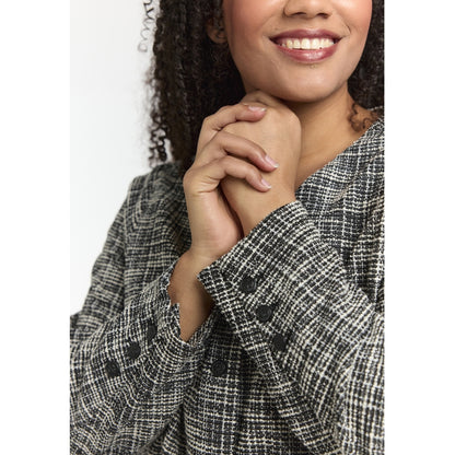 Studio SNora Jacket Jacket Black with wide chanell checks