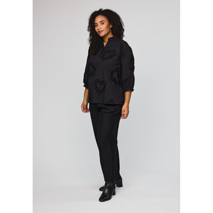 Studio SNova Shirt with hearts Shirt Black