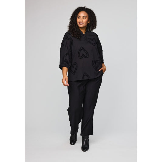 Studio SNova Shirt with hearts Shirt Black