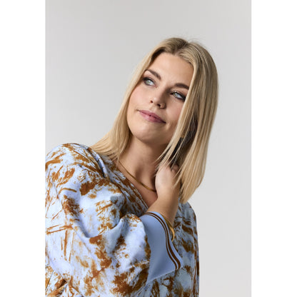 Studio SSolenne Tunic Tunic Light blue + brown pattern