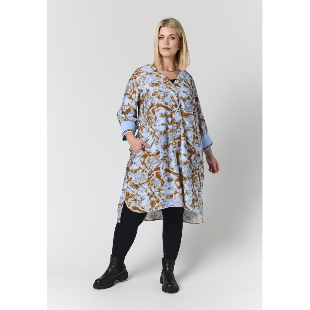 Studio SSolenne Tunic Tunic Light blue + brown pattern