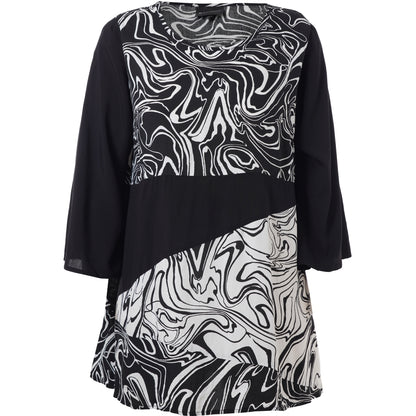 Studio SSophie Tunic Tunic Black with white zebra