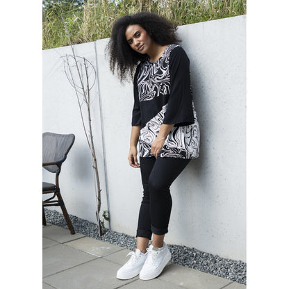 Studio SSophie Tunic Tunic Black with white zebra