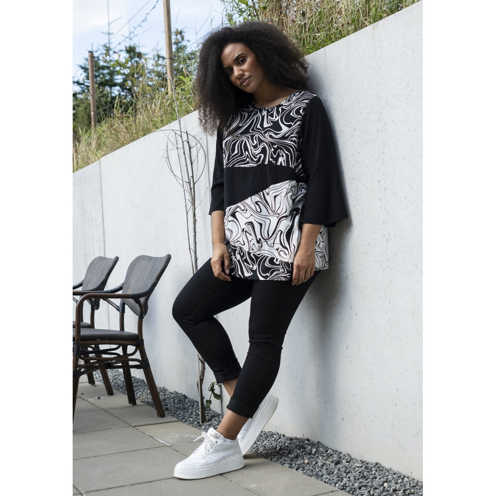 Studio SSophie Tunic Tunic Black with white zebra