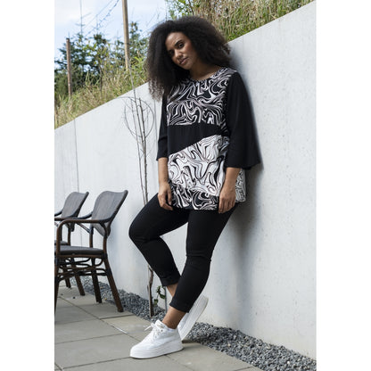 Studio SSophie Tunic Tunic Black with white zebra