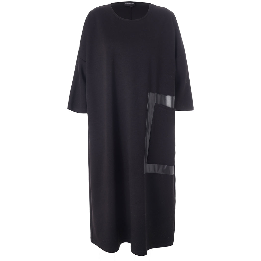 Studio STahlia Dress with leather pocket Dress Black