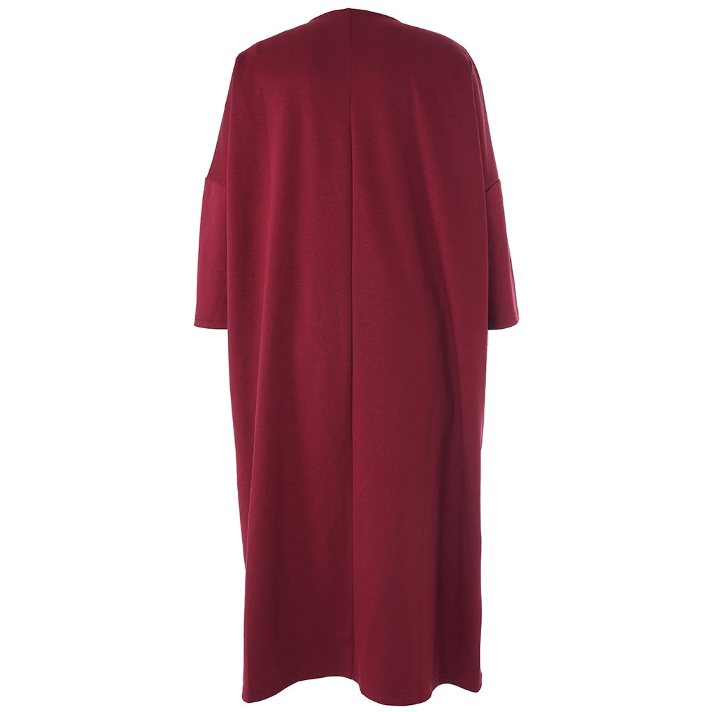 Studio STahlia Dress with leather pocket Dress Bordeaux