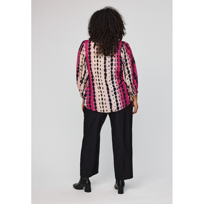 Studio STiff Shirt Shirt Pink black dot print