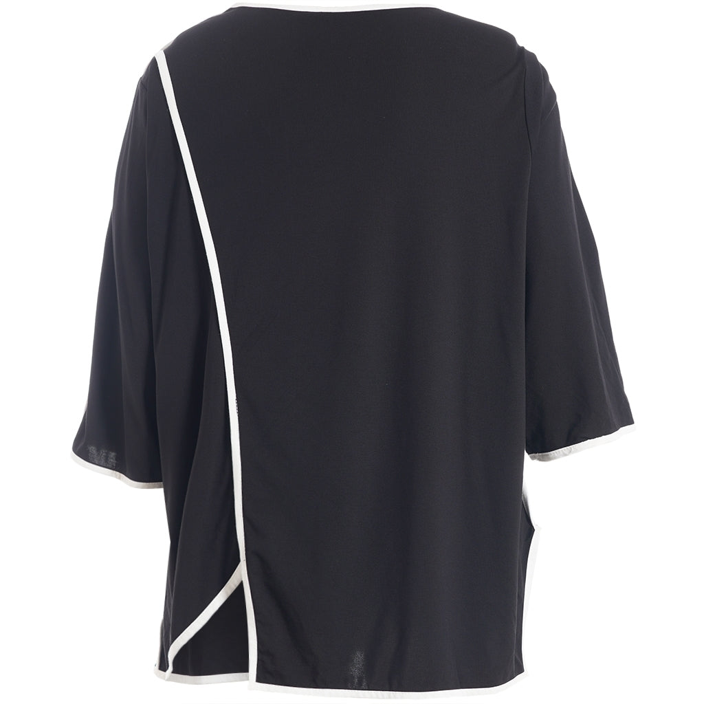 Studio STova Blouse with white tape Blouse Black
