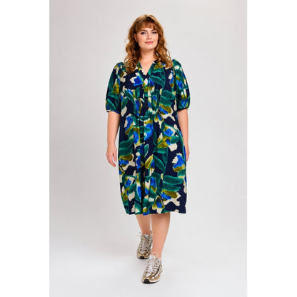 Studio SVera Dress with smock Dress Blue green print
