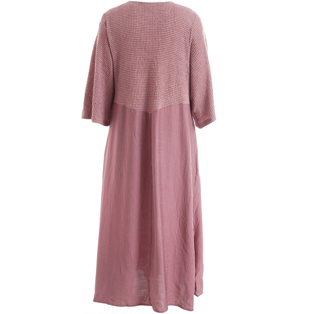 Studio SYrsa Long Dress with knit Long Dress Rose