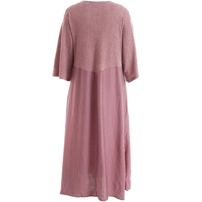Studio SYrsa Long Dress with knit Long Dress Rose